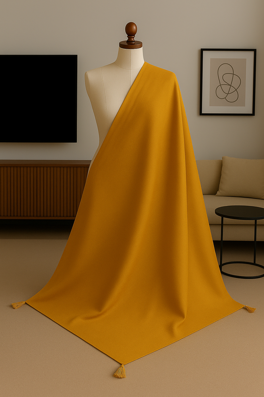 Mustard Cotton Voile Dupatta – Warm, Elegant & Lightweight